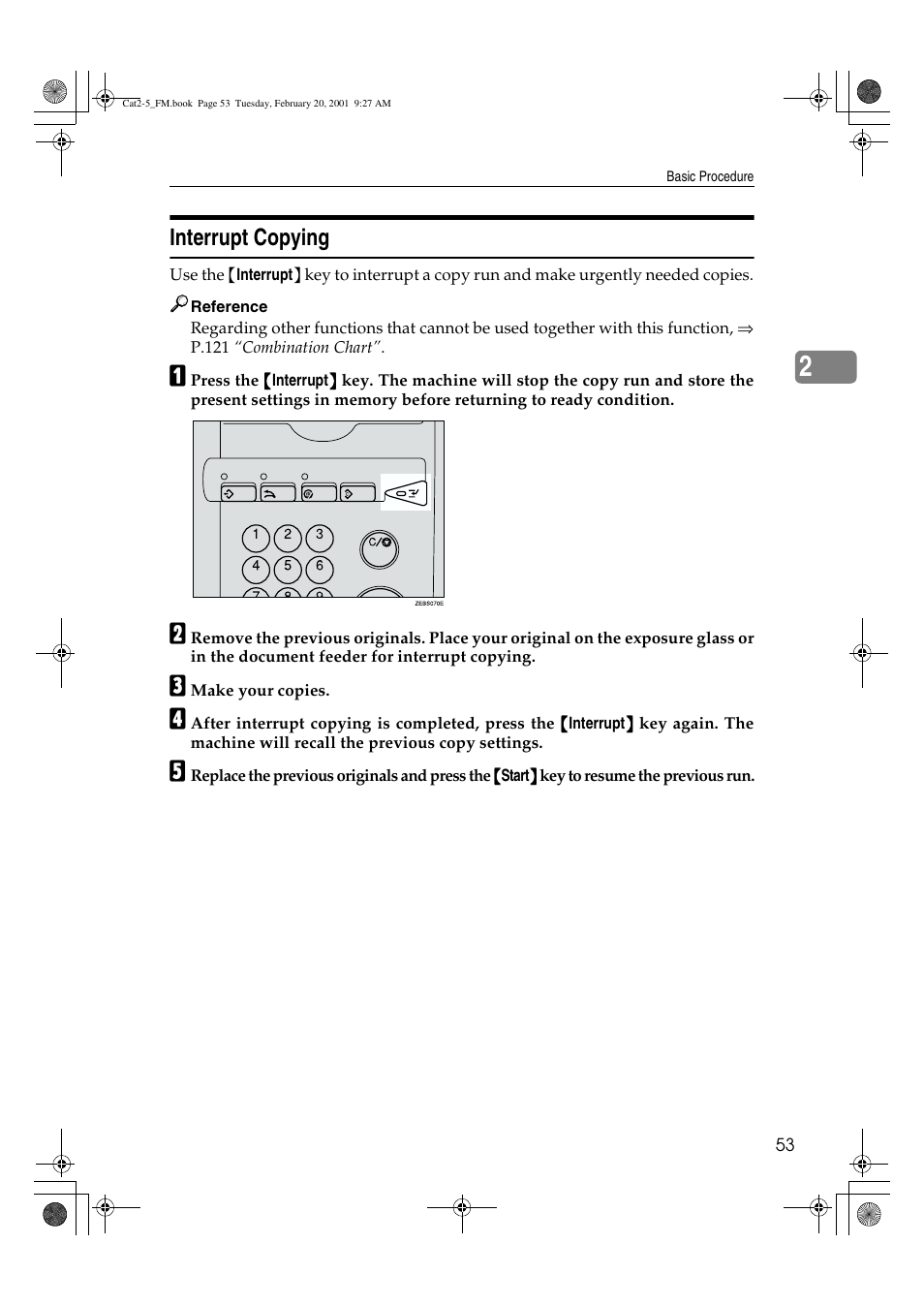 Interrupt copying | Ricoh 6513 User Manual | Page 68 / 264