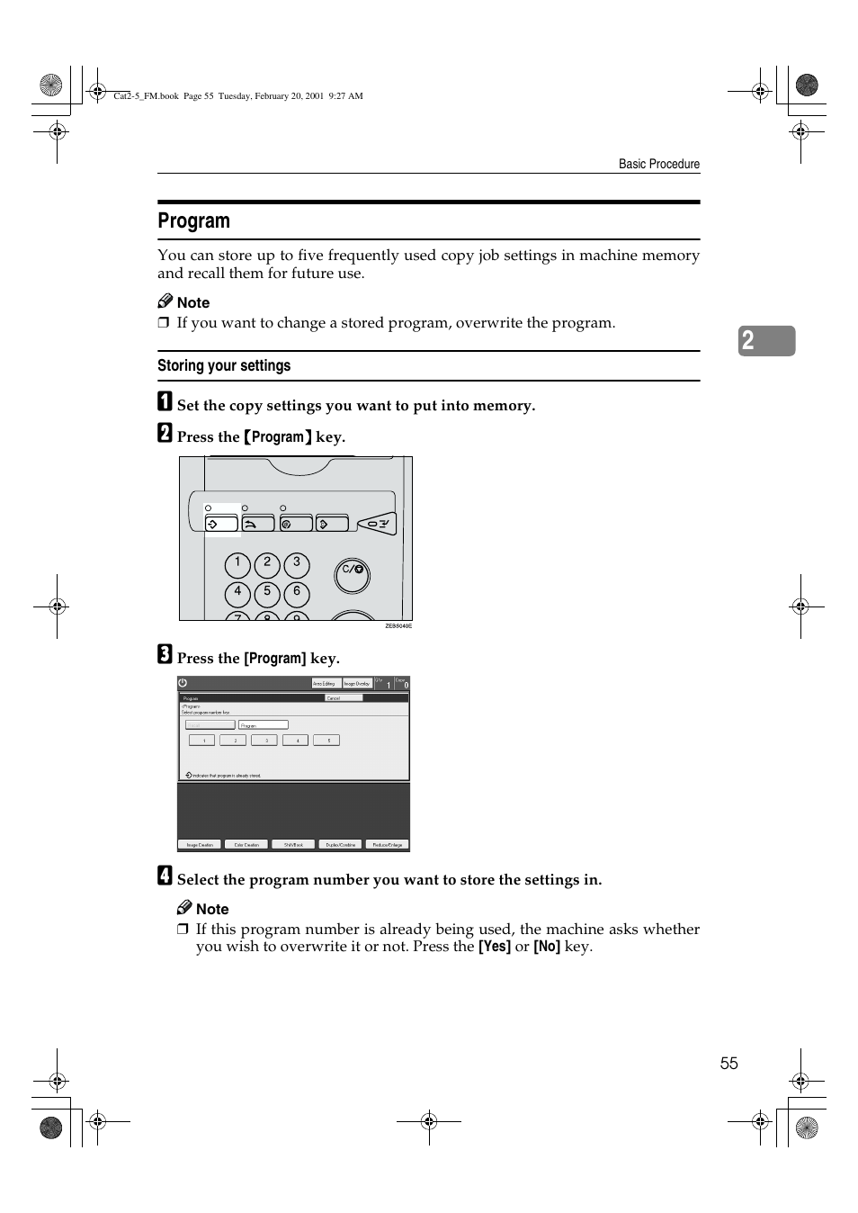 Program | Ricoh 6513 User Manual | Page 70 / 264