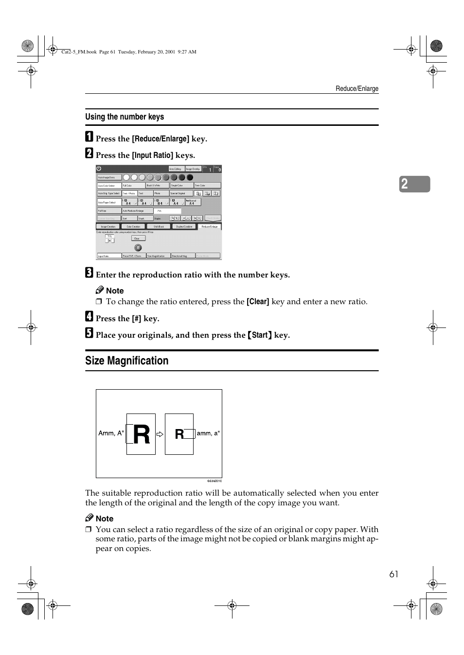 Size magnification | Ricoh 6513 User Manual | Page 76 / 264