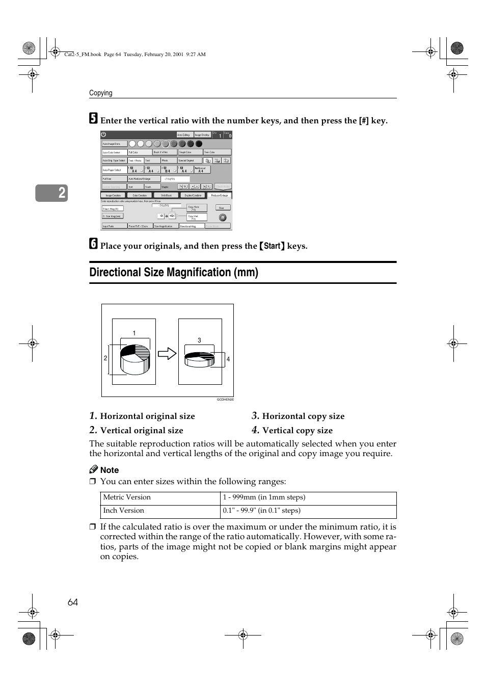 Directional size magnification (mm) | Ricoh 6513 User Manual | Page 79 / 264