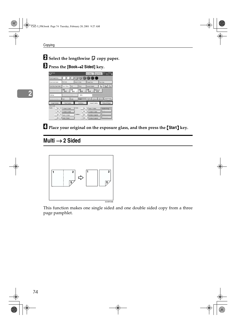 Multi → → → → 2 sided | Ricoh 6513 User Manual | Page 89 / 264