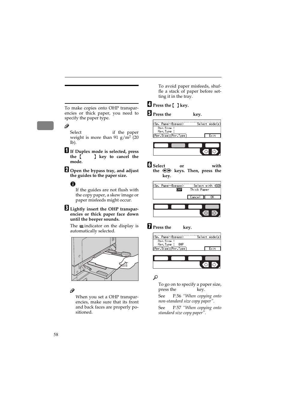 Ohp transparencies | Ricoh Aficio 340 User Manual | Page 107 / 494