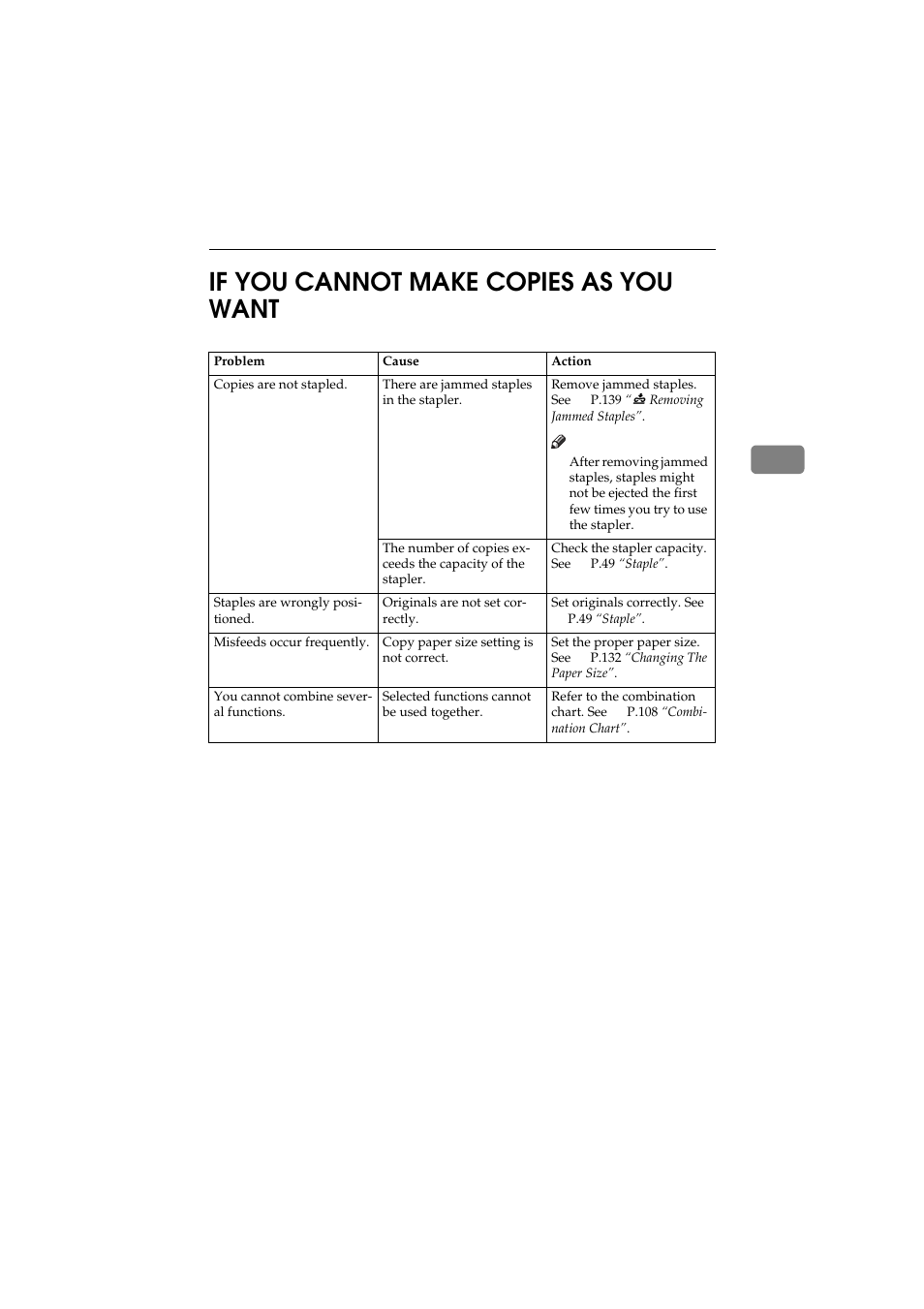 If you cannot make copies as you want, 3if you cannot make copies as you want | Ricoh Aficio 340 User Manual | Page 164 / 494
