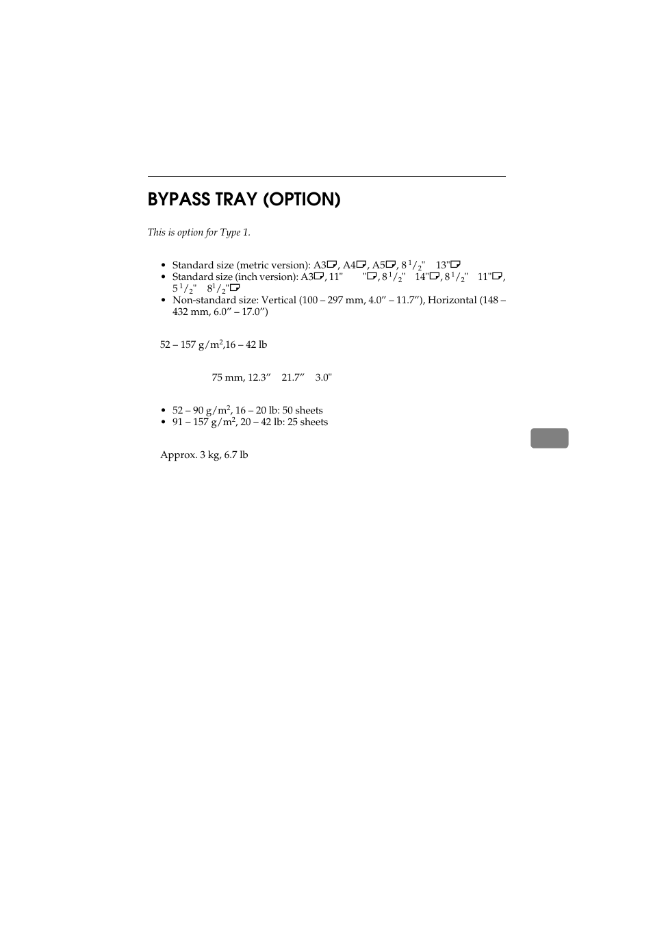 Bypass tray (option), 6bypass tray (option) | Ricoh Aficio 340 User Manual | Page 234 / 494