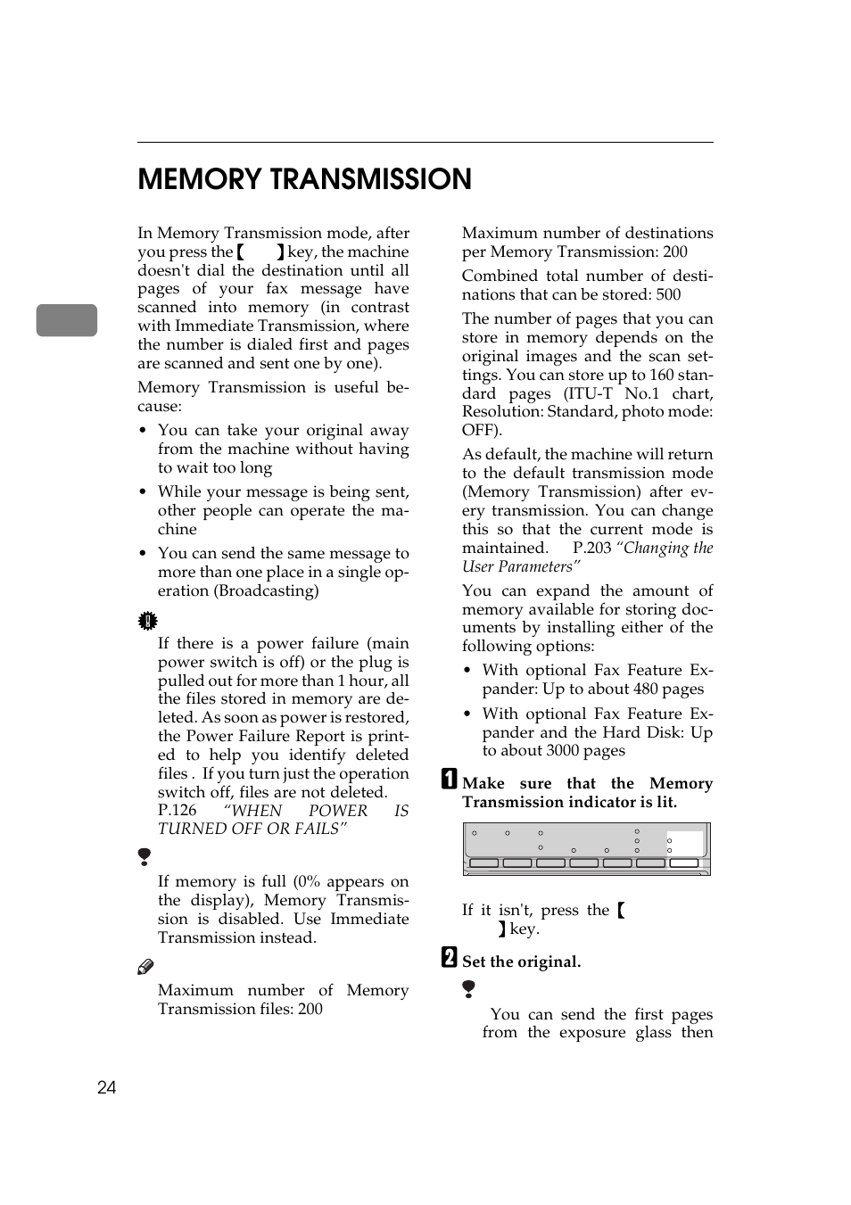 Memory transmission | Ricoh Aficio 340 User Manual | Page 280 / 494