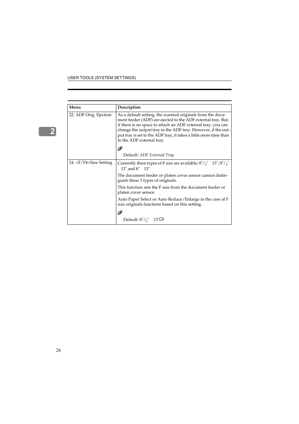 System settings | Ricoh Aficio 340 User Manual | Page 30 / 494