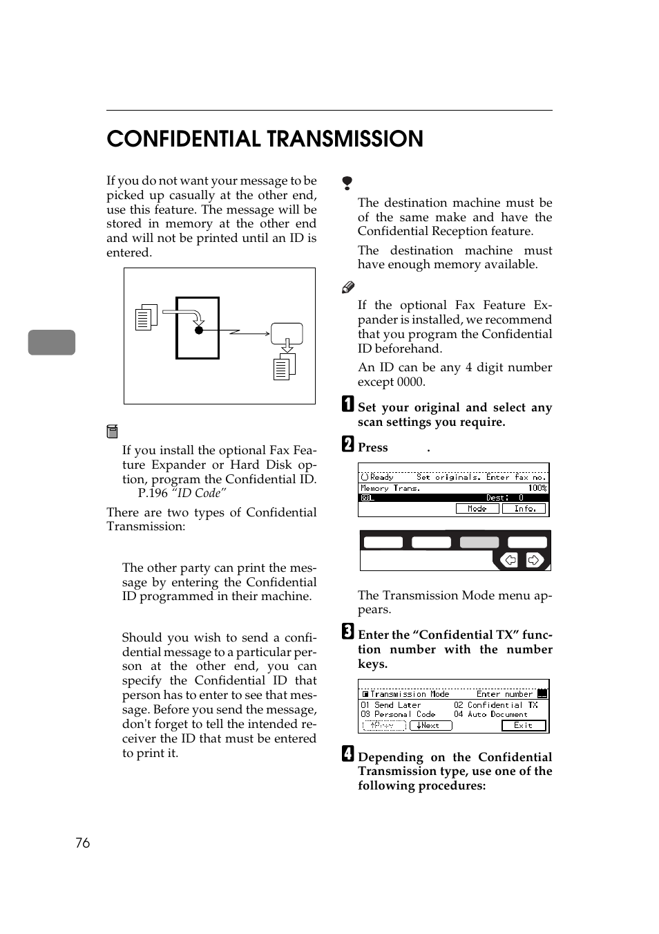 Confidential transmission, 4confidential transmission | Ricoh Aficio 340 User Manual | Page 332 / 494