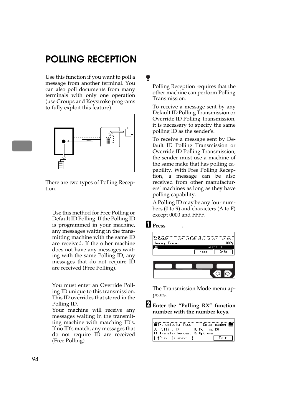 Polling reception, 4polling reception | Ricoh Aficio 340 User Manual | Page 350 / 494