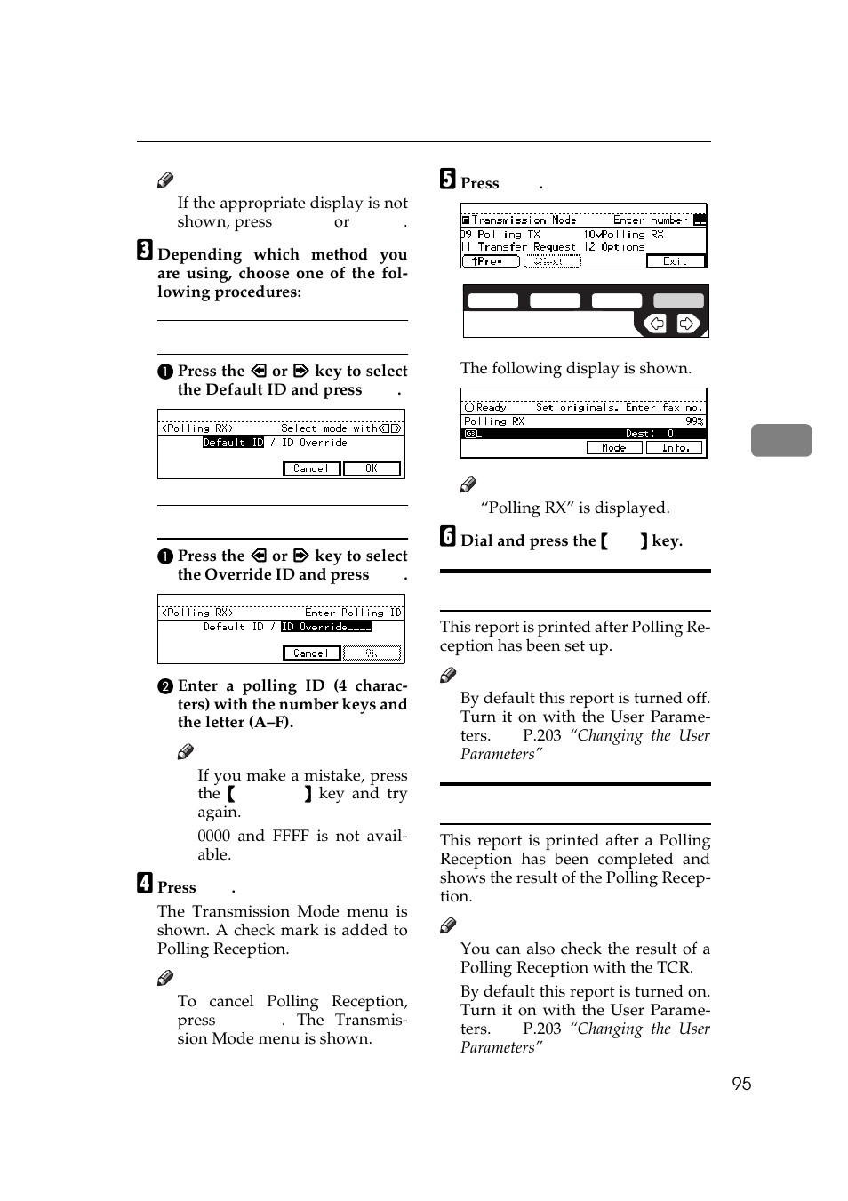 Polling reserve report, Polling result report | Ricoh Aficio 340 User Manual | Page 351 / 494