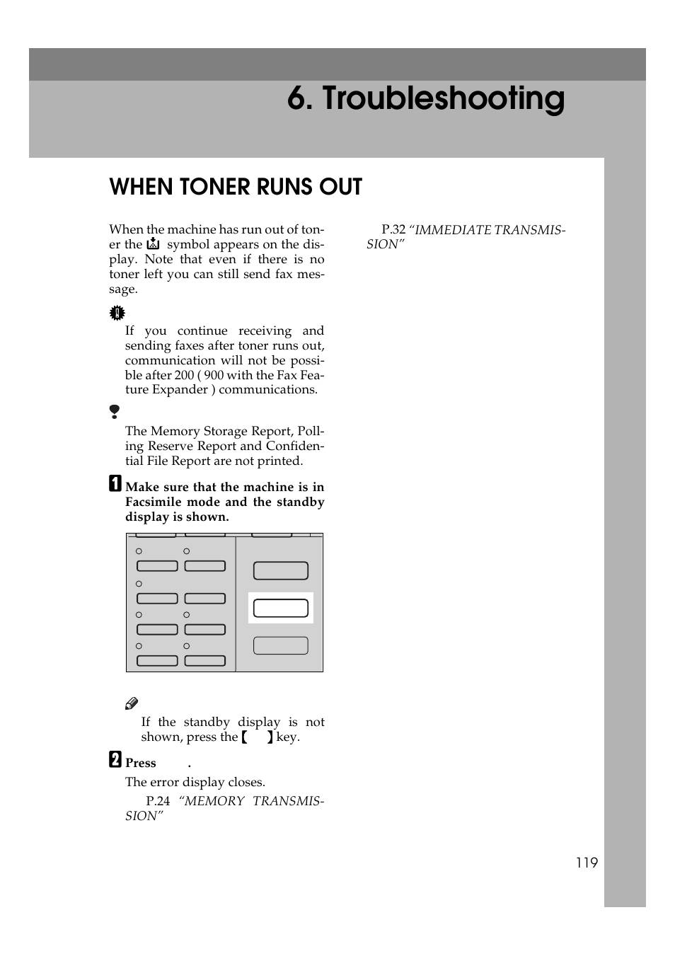  troubleshooting, When toner runs out, Troubleshooting | Ricoh Aficio 340 User Manual | Page 375 / 494