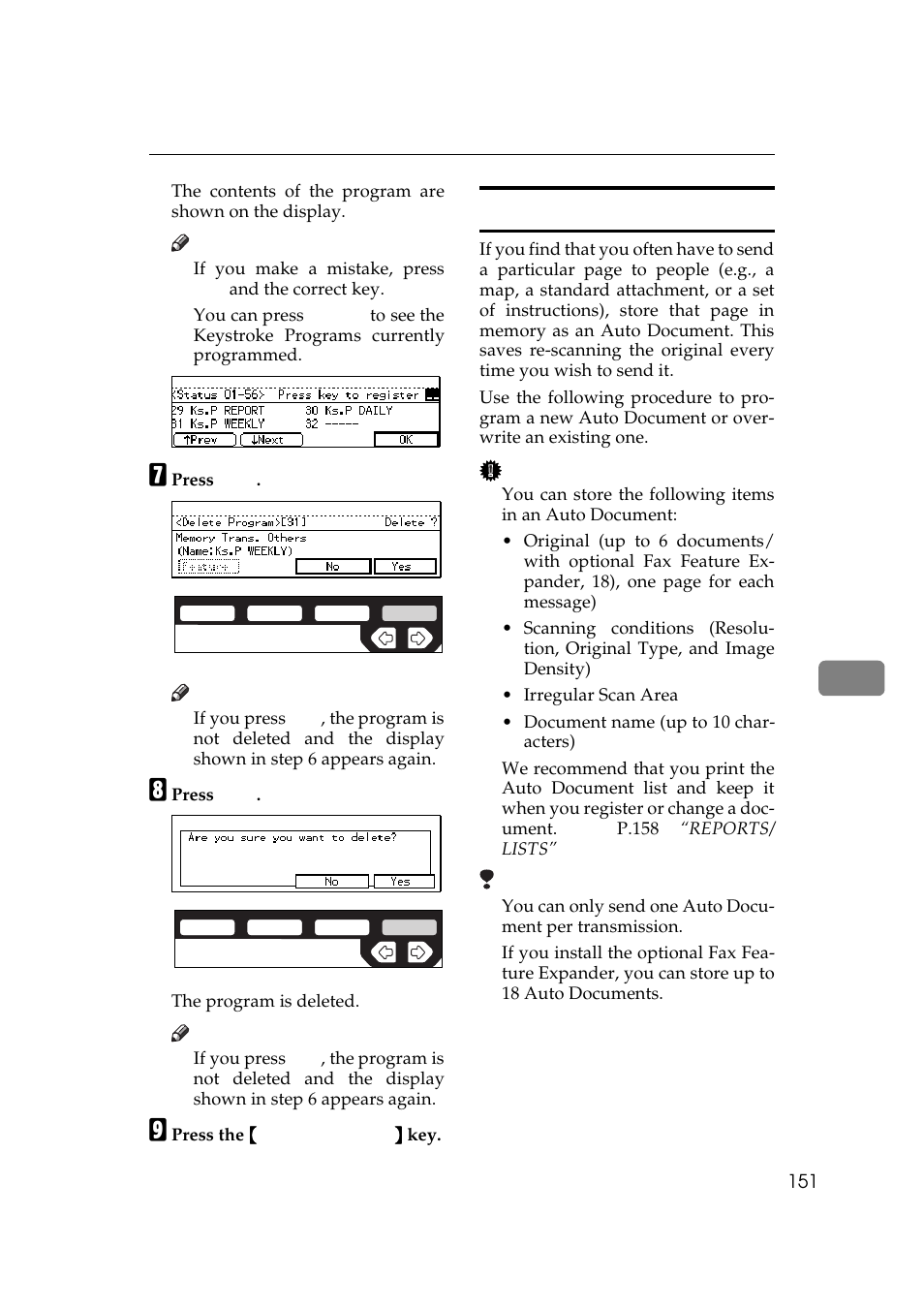 Registering auto documents | Ricoh Aficio 340 User Manual | Page 407 / 494