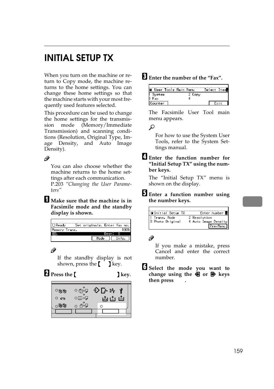 Initial setup tx, 7initial setup tx | Ricoh Aficio 340 User Manual | Page 415 / 494