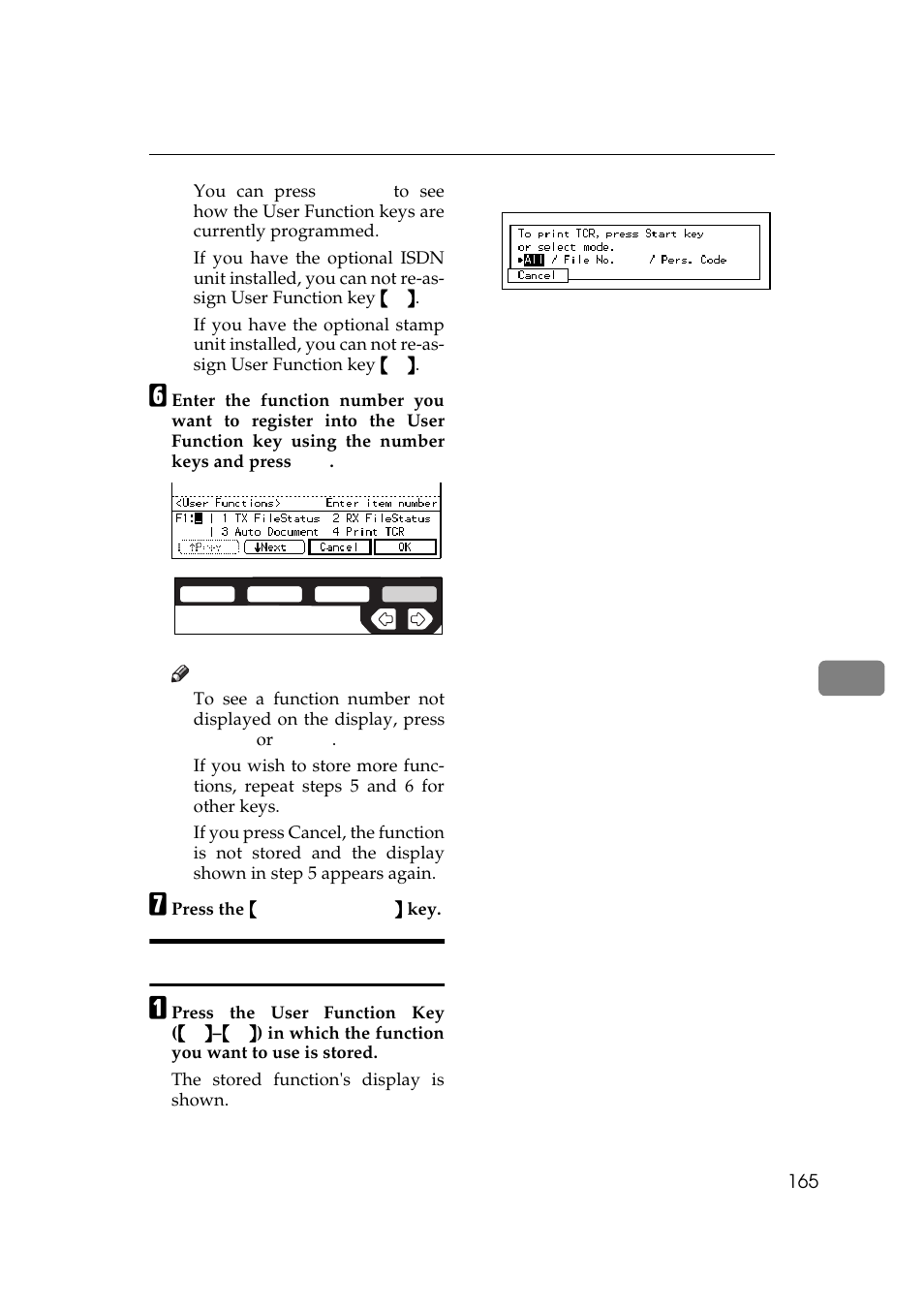 Using a user function | Ricoh Aficio 340 User Manual | Page 421 / 494