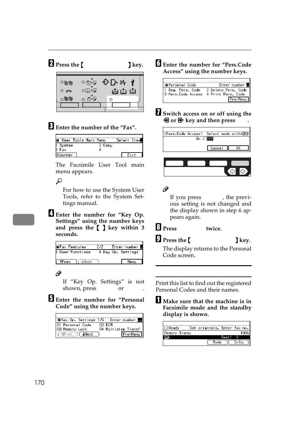 Printing the personal code list | Ricoh Aficio 340 User Manual | Page 426 / 494