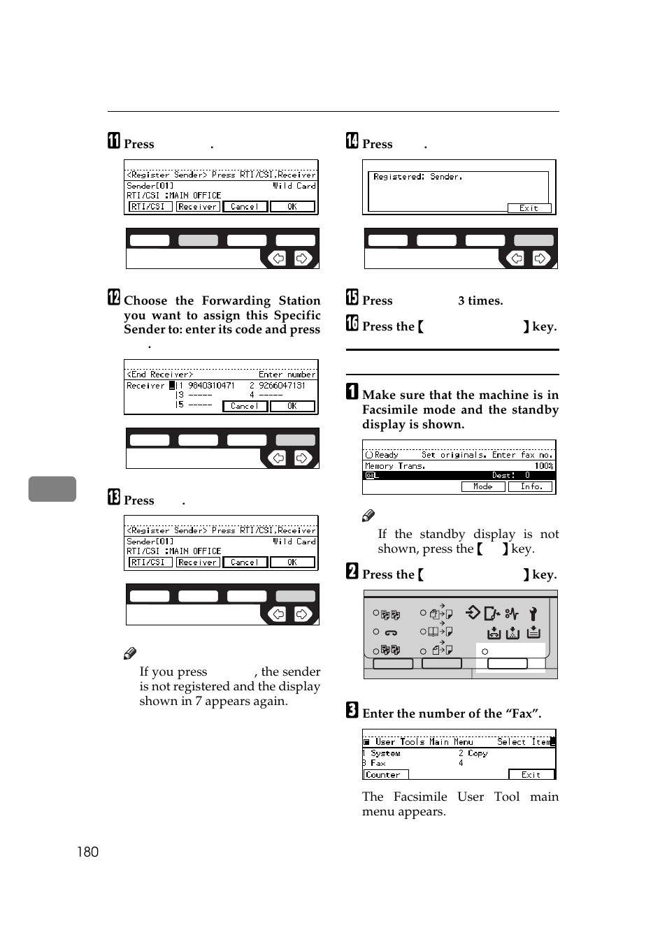 Deleting a specific sender (forwarding) | Ricoh Aficio 340 User Manual | Page 436 / 494
