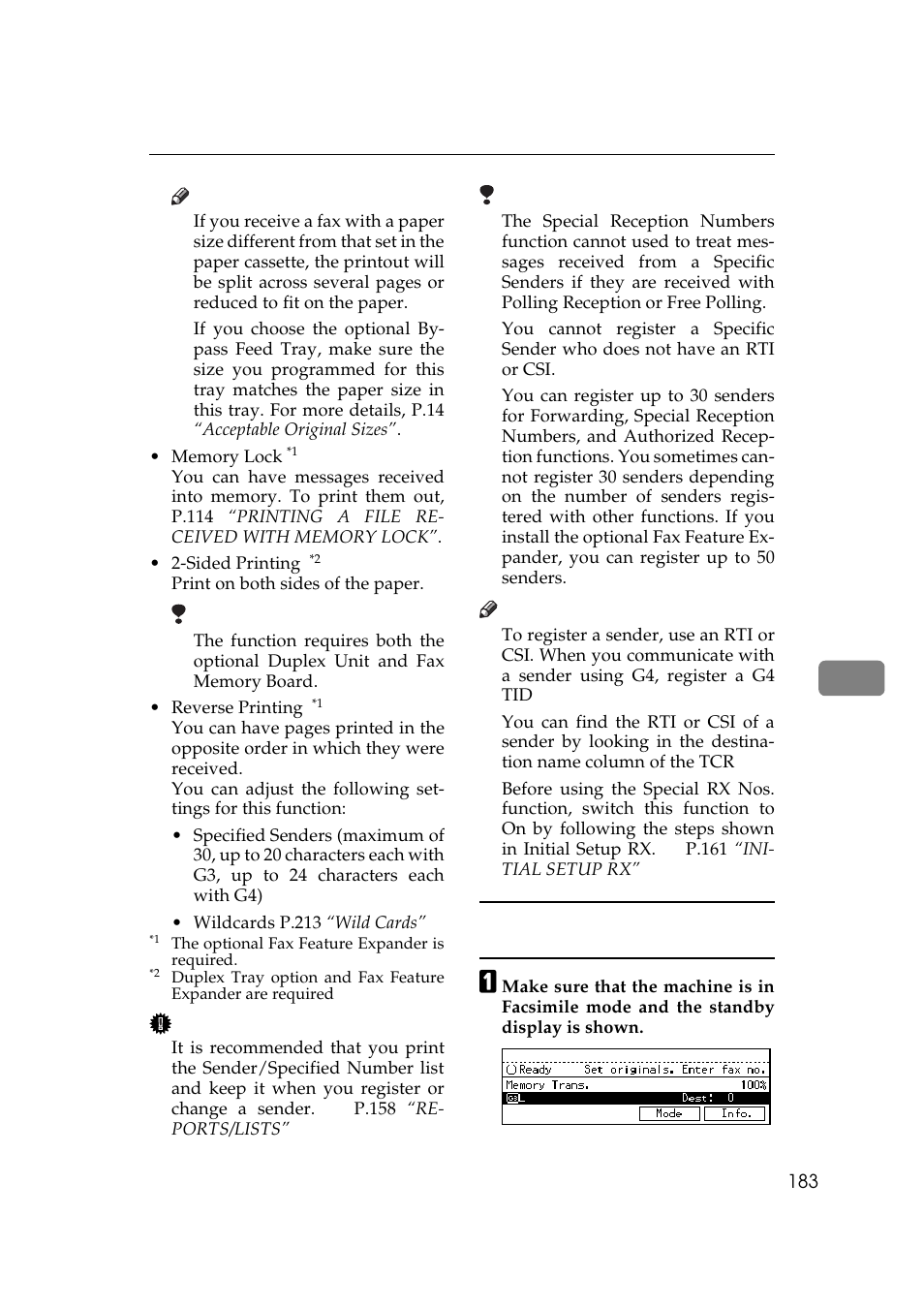 Registering specific senders (special x nos.) | Ricoh Aficio 340 User Manual | Page 439 / 494