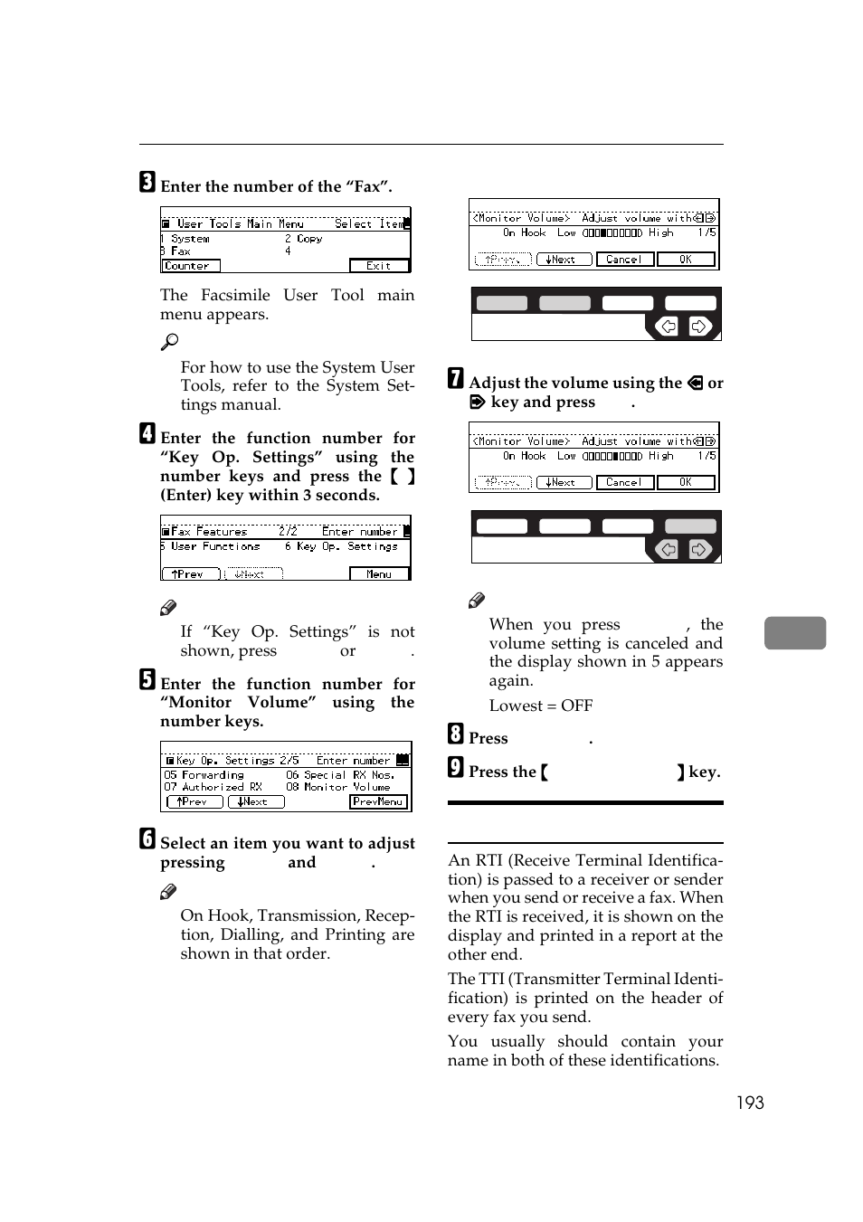 Rti/tti | Ricoh Aficio 340 User Manual | Page 449 / 494