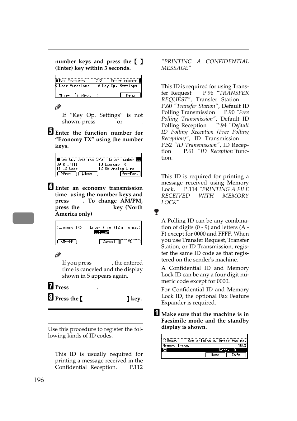 Id code | Ricoh Aficio 340 User Manual | Page 452 / 494