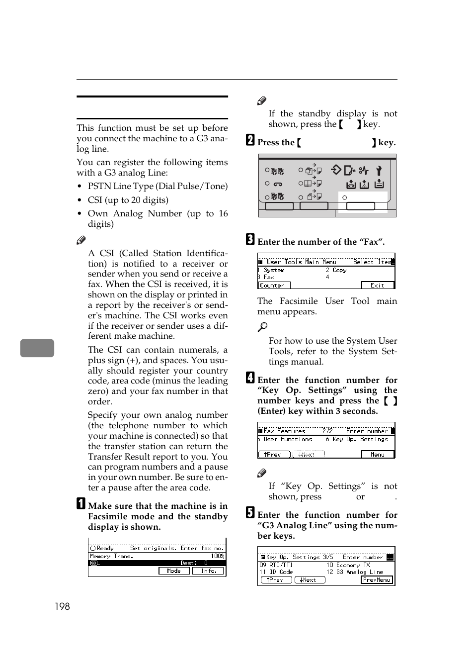 G3 analog line | Ricoh Aficio 340 User Manual | Page 454 / 494