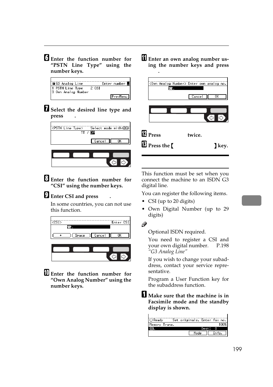 G3 digital line | Ricoh Aficio 340 User Manual | Page 455 / 494