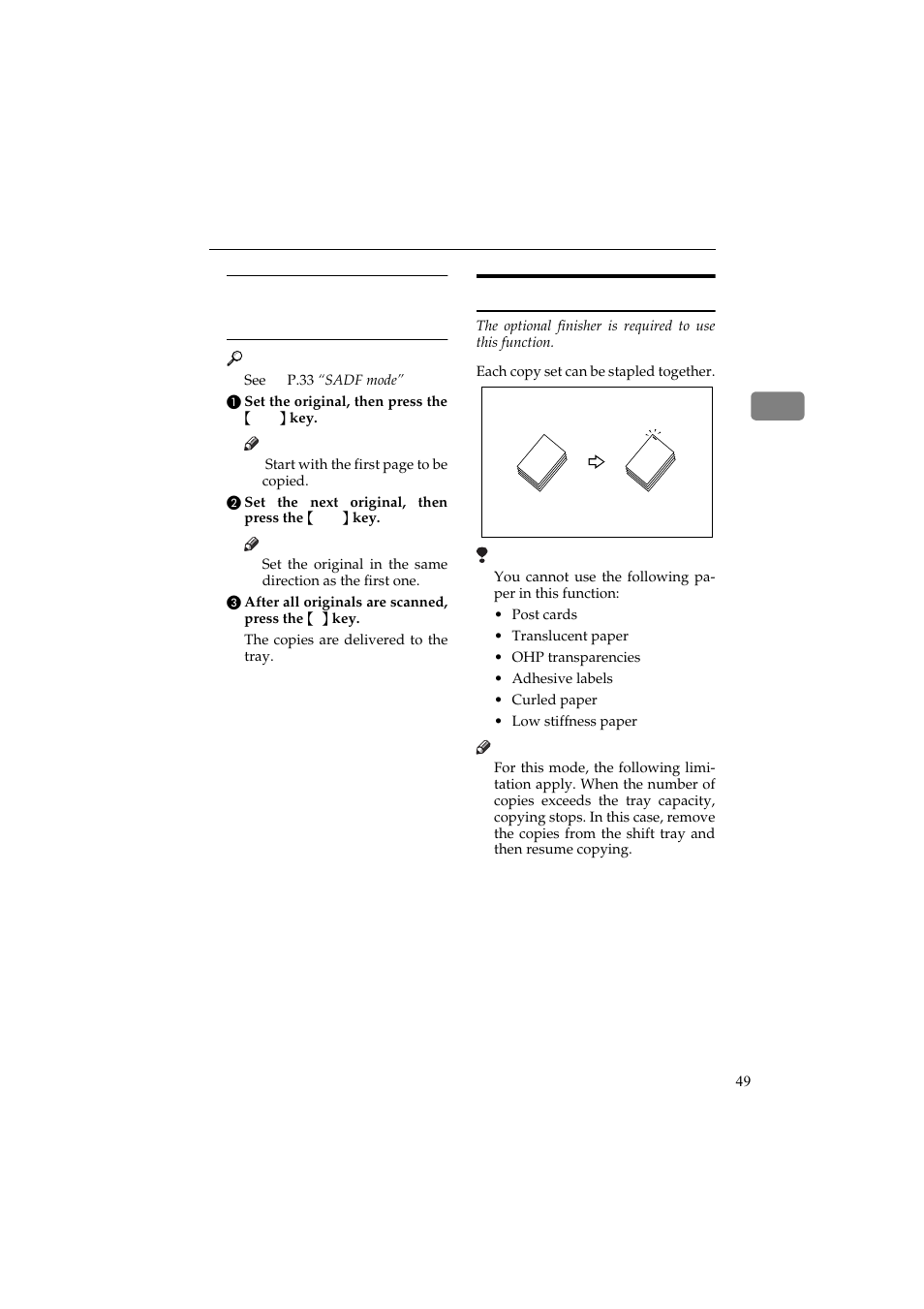Staple | Ricoh Aficio 340 User Manual | Page 98 / 494