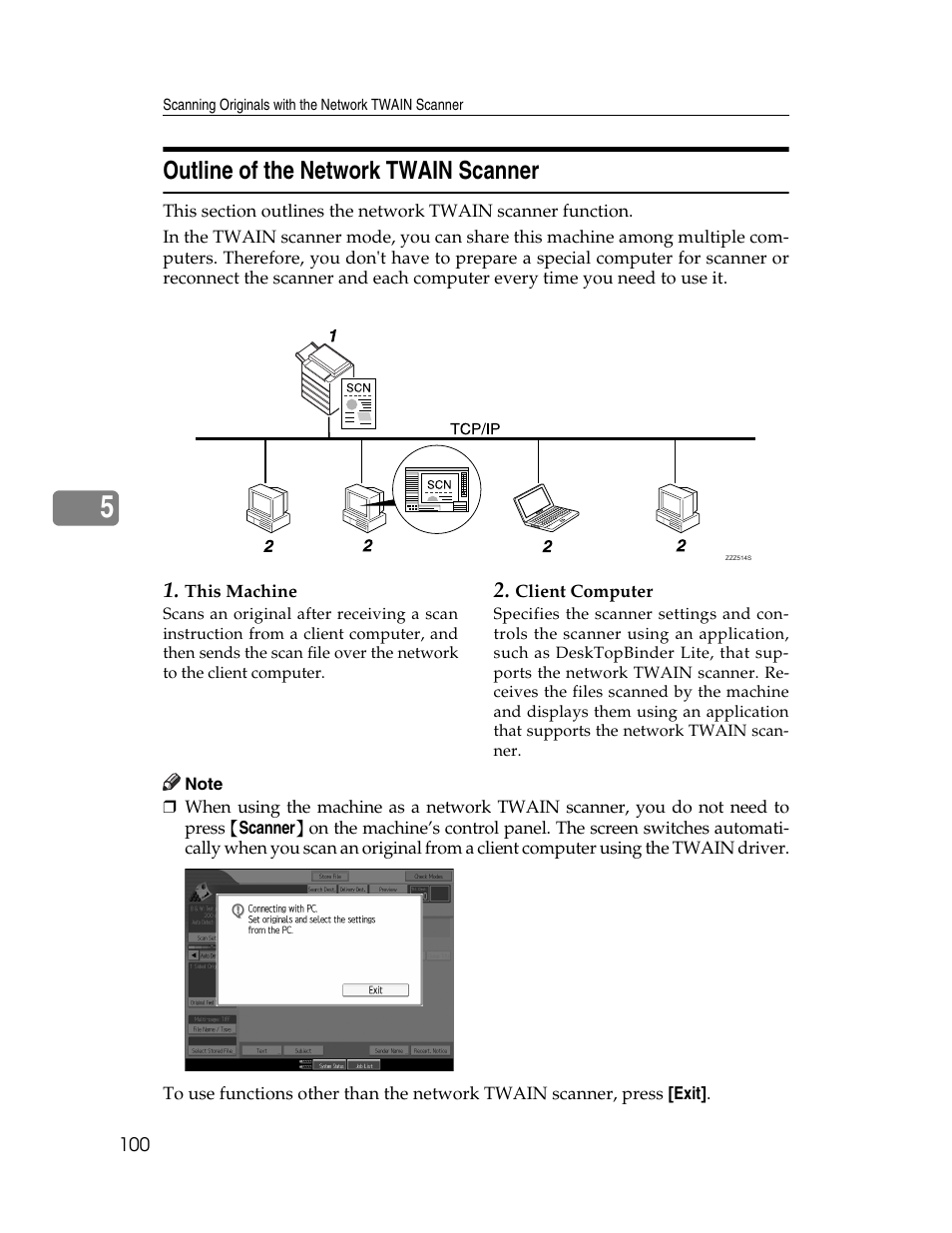 Outline of the network twain scanner | Ricoh Aficio MP 9000 User Manual | Page 108 / 168
