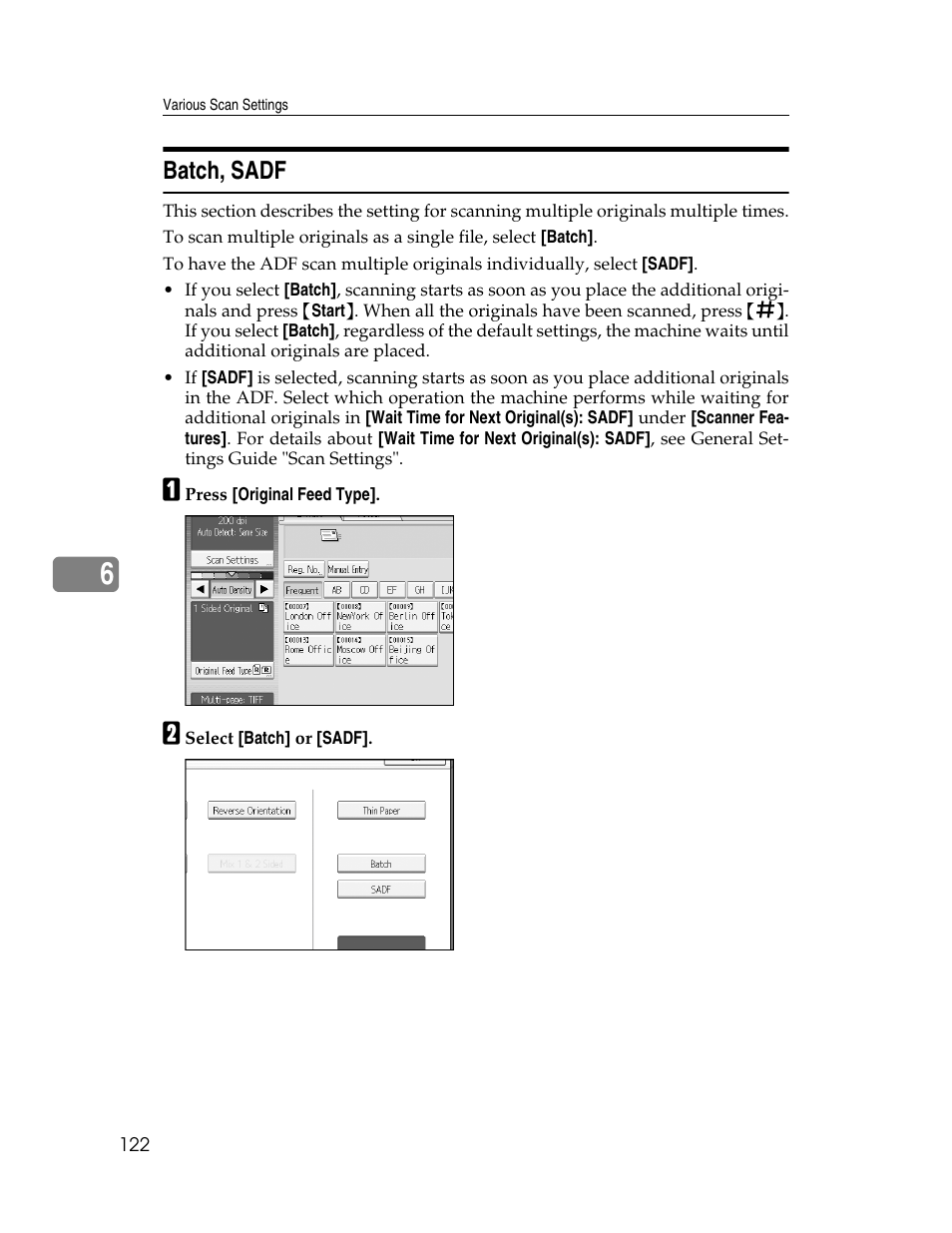 Batch, sadf | Ricoh Aficio MP 9000 User Manual | Page 130 / 168