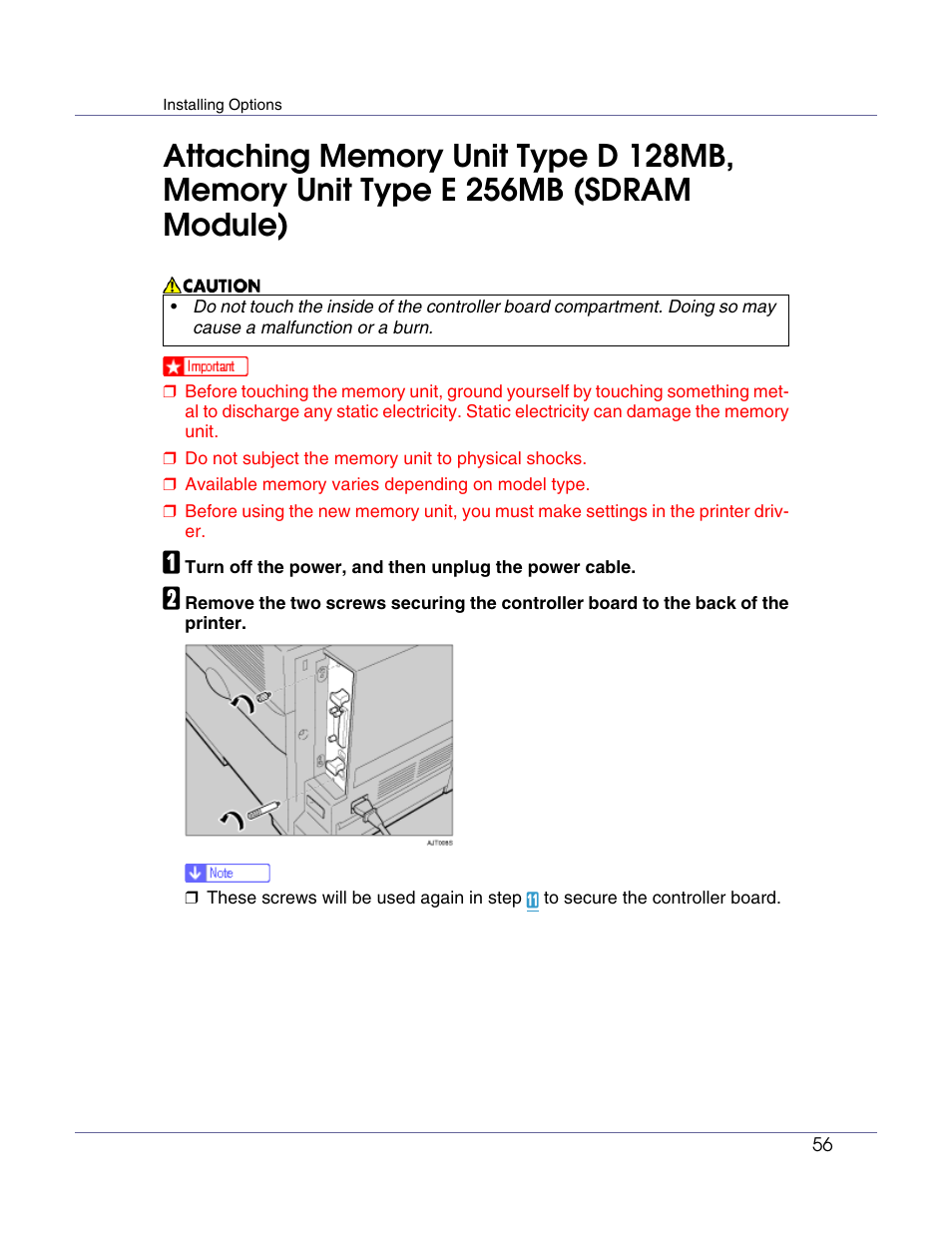 Module), Sdram module) | Ricoh Network Data Protection Unit Type C User Manual | Page 56 / 108