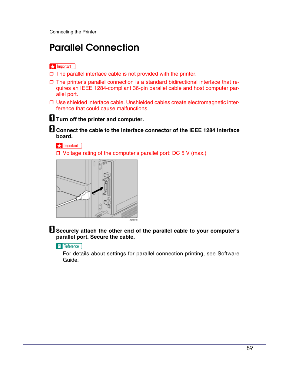 Parallel connection | Ricoh Network Data Protection Unit Type C User Manual | Page 89 / 108