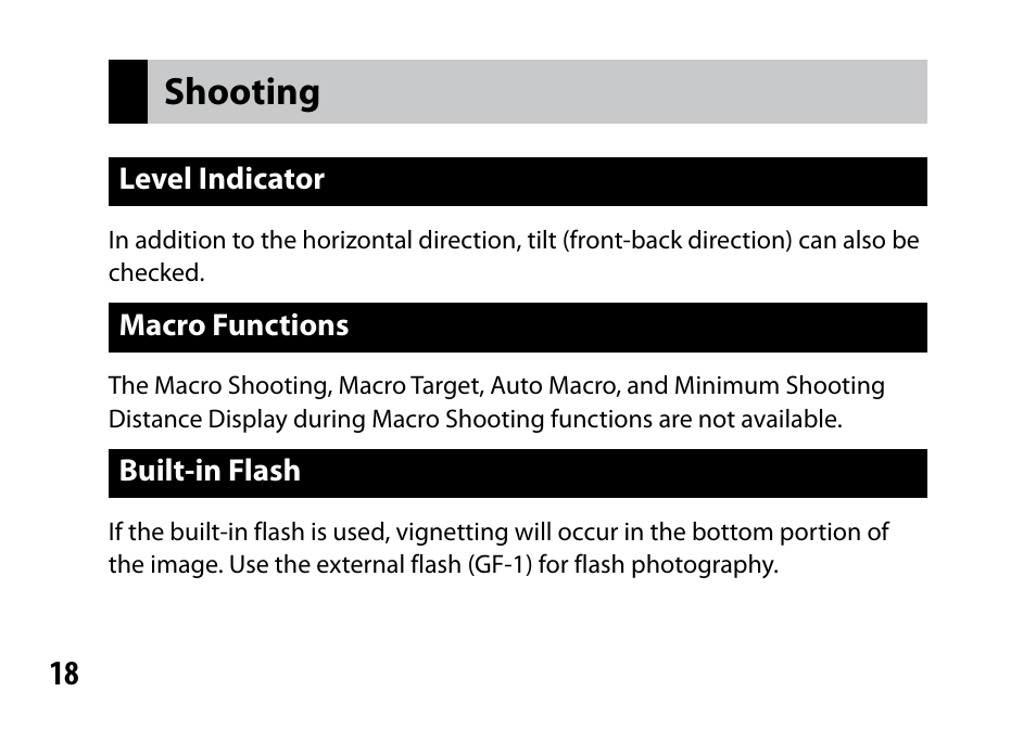 Shooting | Ricoh Lens A16 User Manual | Page 18 / 64