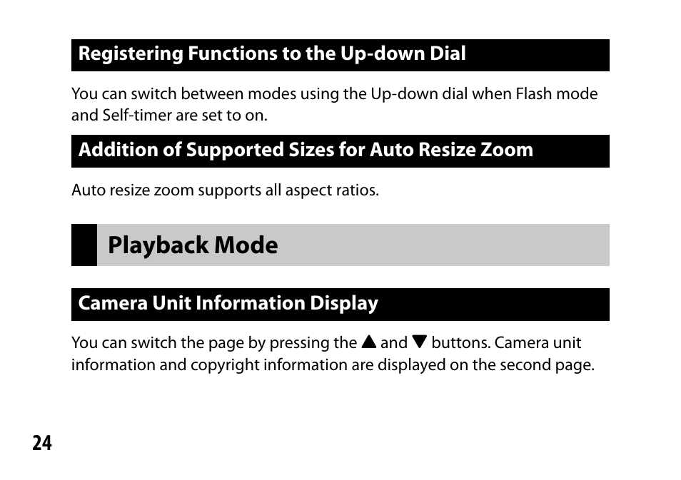 Playback mode | Ricoh Lens A16 User Manual | Page 24 / 64