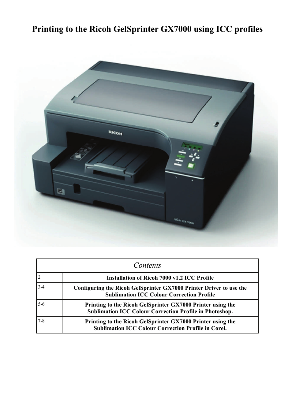 Ricoh GX7000 User Manual | 8 pages
