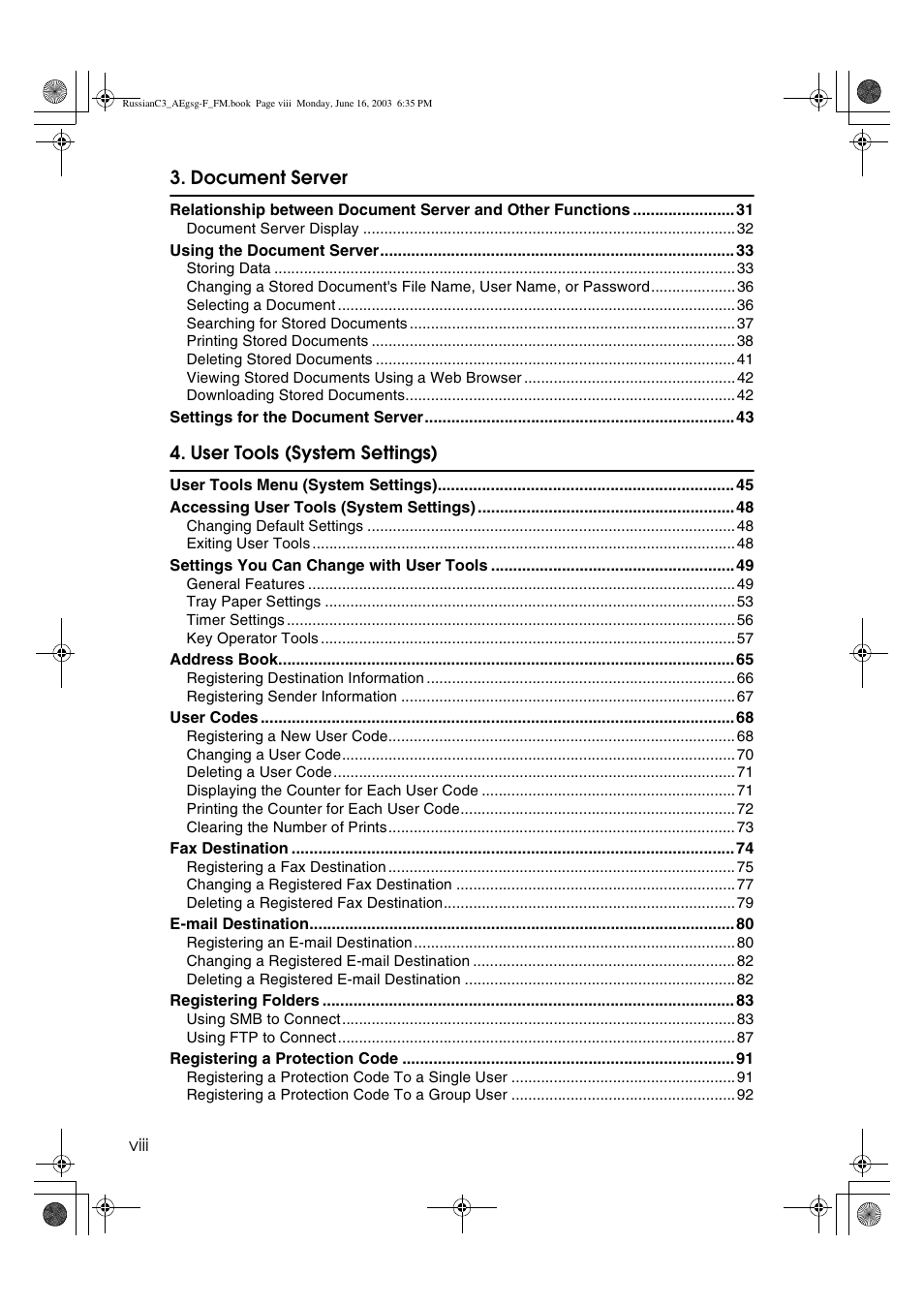 Ricoh Aficio LD122 User Manual | Page 10 / 184