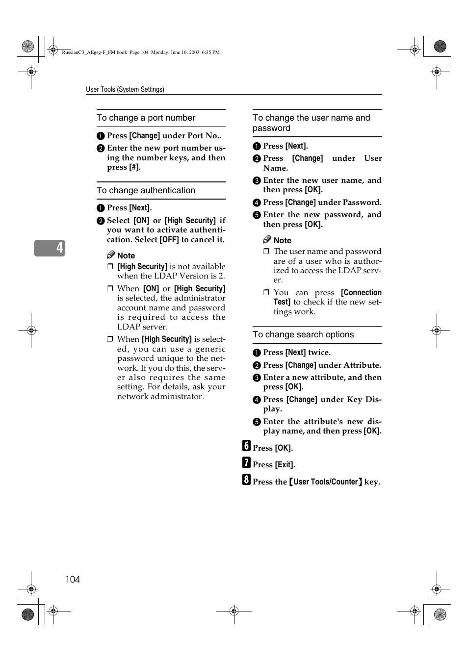 Ricoh Aficio LD122 User Manual | Page 116 / 184