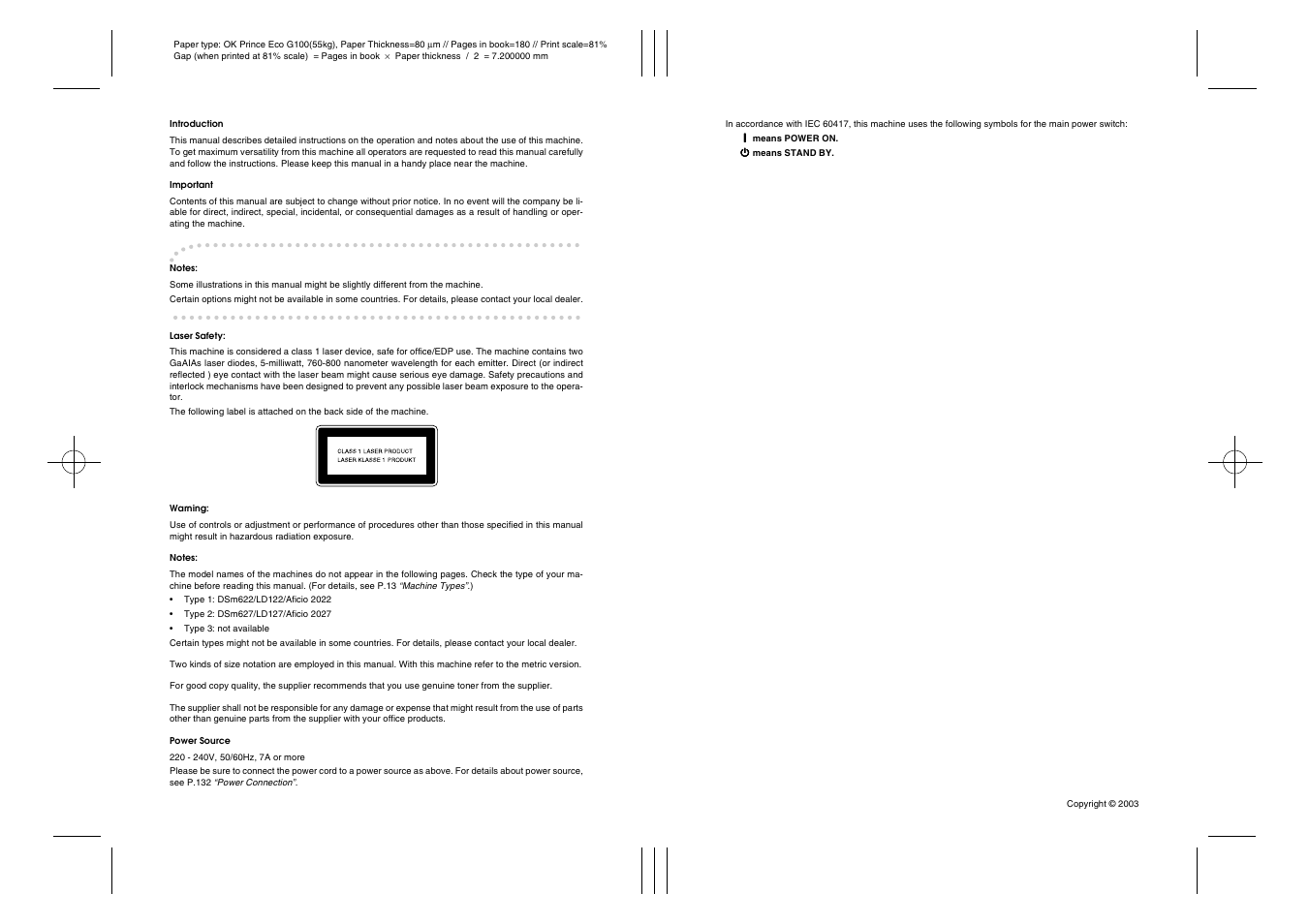 Ricoh Aficio LD122 User Manual | Page 183 / 184