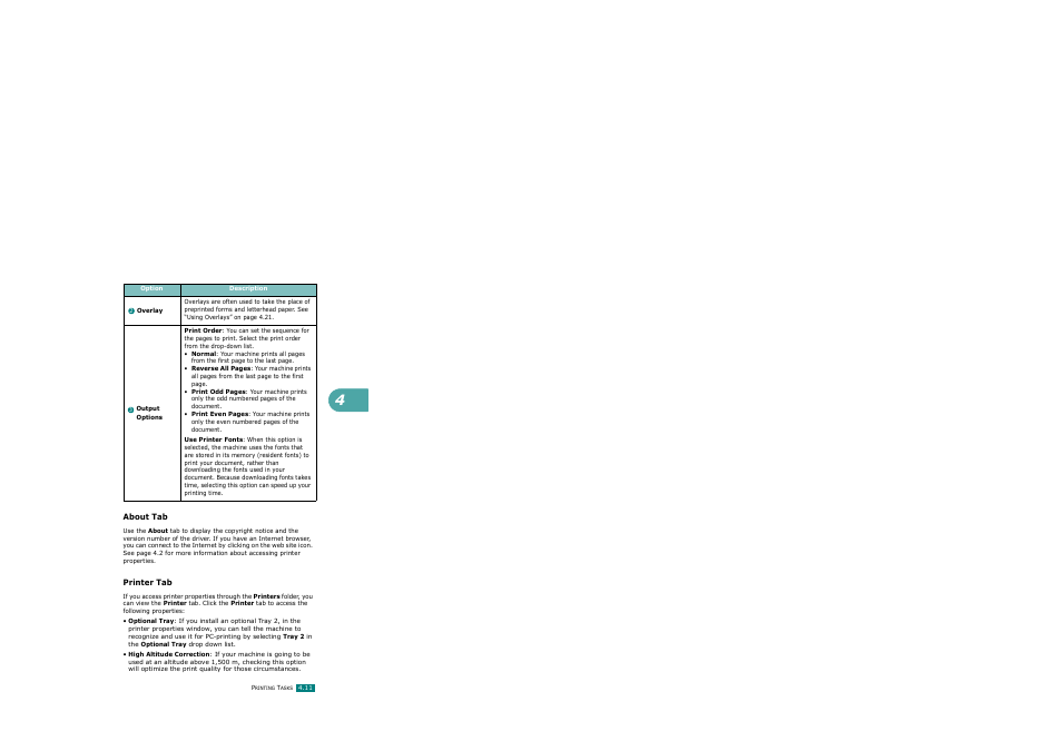 About tab, Printer tab, About tab printer tab | Ricoh AC122 User Manual | Page 100 / 278