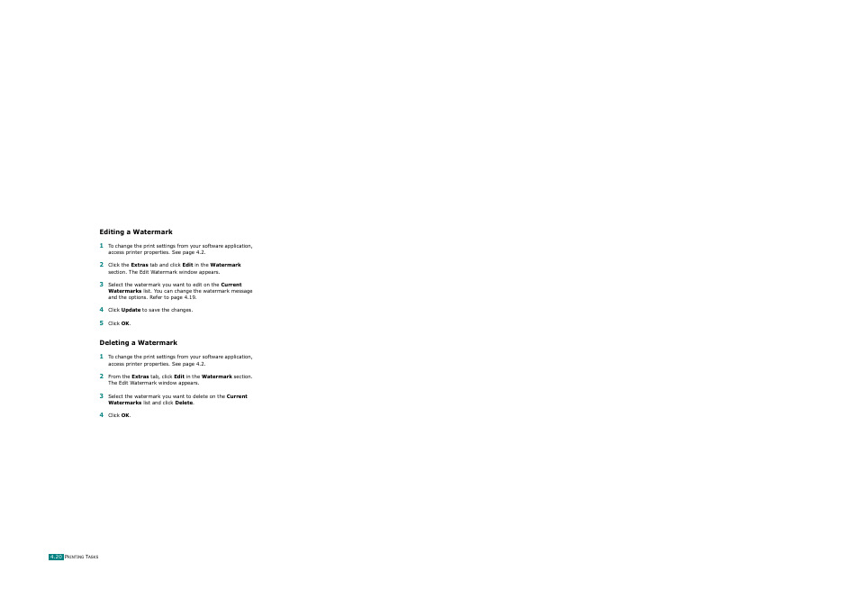 Editing a watermark, Deleting a watermark, Editing a watermark deleting a watermark | Ricoh AC122 User Manual | Page 109 / 278