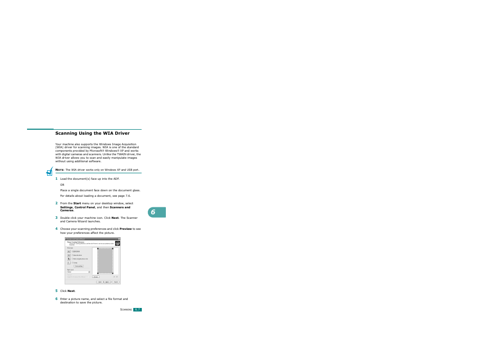 Scanning using the wia driver | Ricoh AC122 User Manual | Page 136 / 278