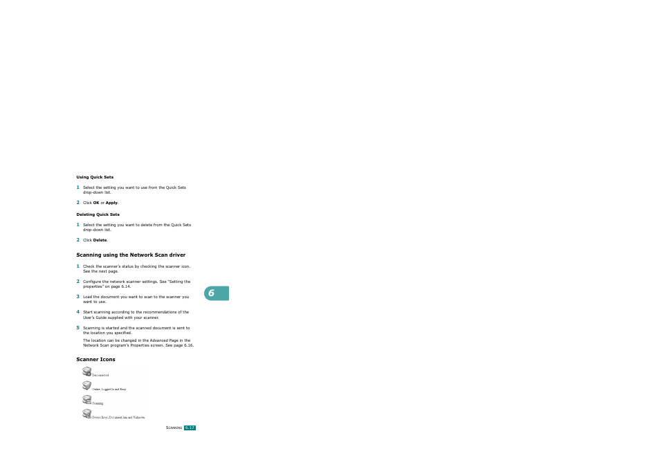 Scanning using the network scan driver, Scanner icons | Ricoh AC122 User Manual | Page 146 / 278