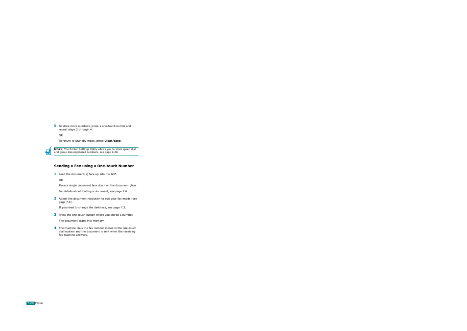 Sending a fax using a one-touch number | Ricoh AC122 User Manual | Page 167 / 278
