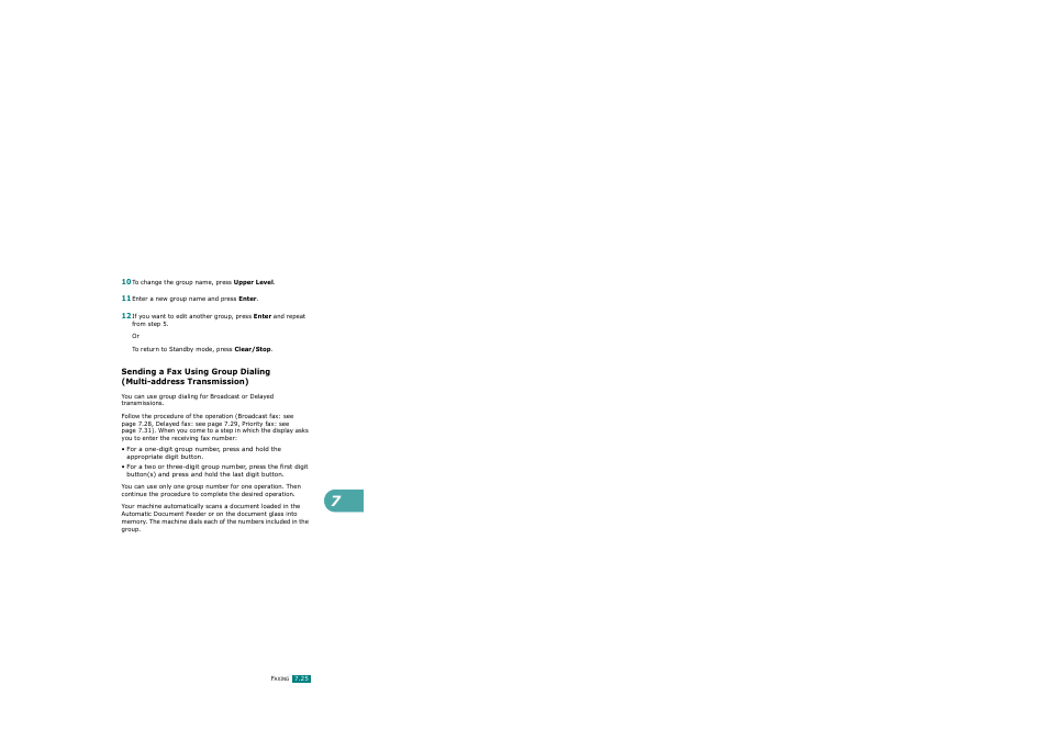Sending a fax using group dialing, Multi-address transmission) | Ricoh AC122 User Manual | Page 172 / 278
