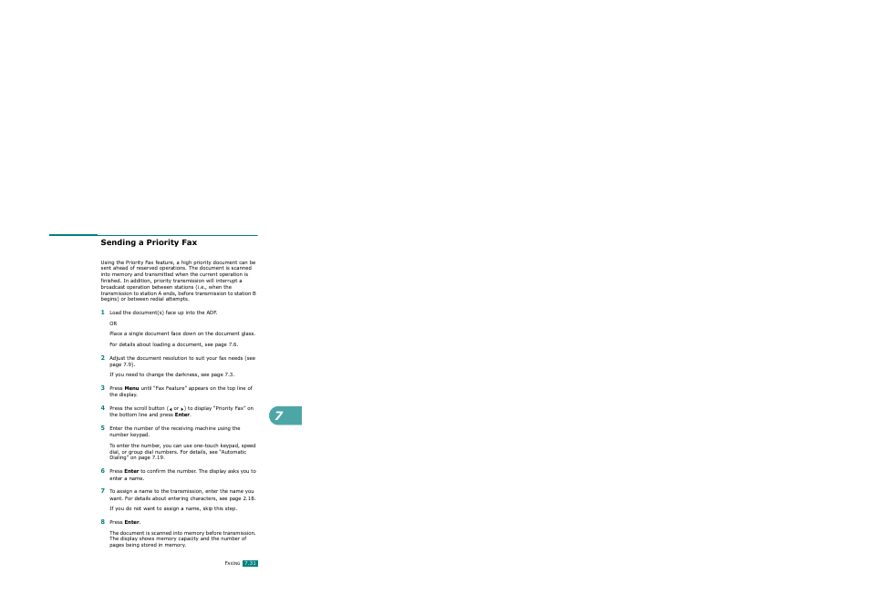 Sending a priority fax | Ricoh AC122 User Manual | Page 178 / 278
