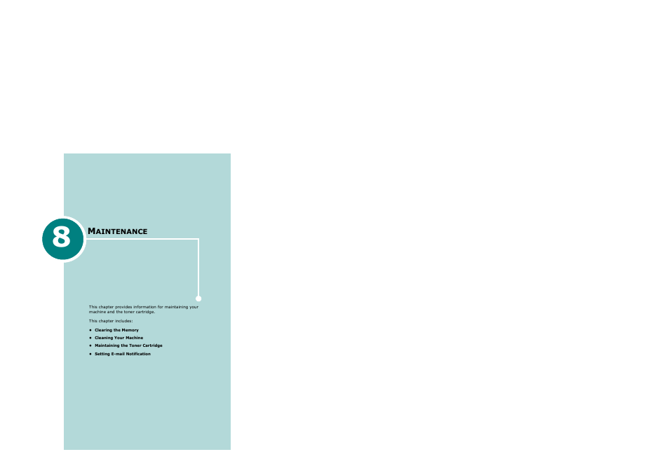 8 maintenance, Chapter 8 | Ricoh AC122 User Manual | Page 188 / 278