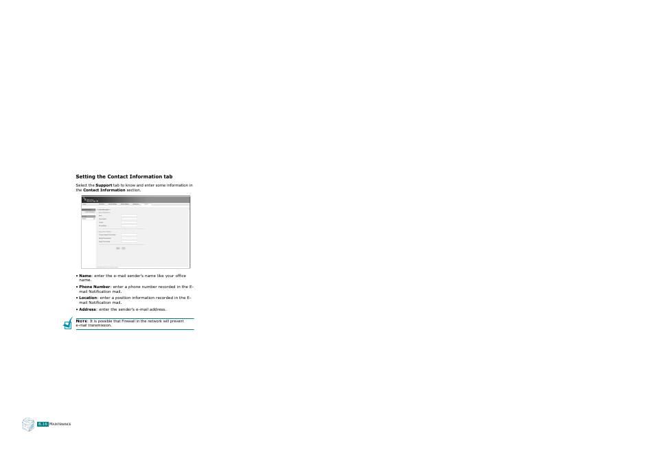 Setting the contact information tab | Ricoh AC122 User Manual | Page 203 / 278