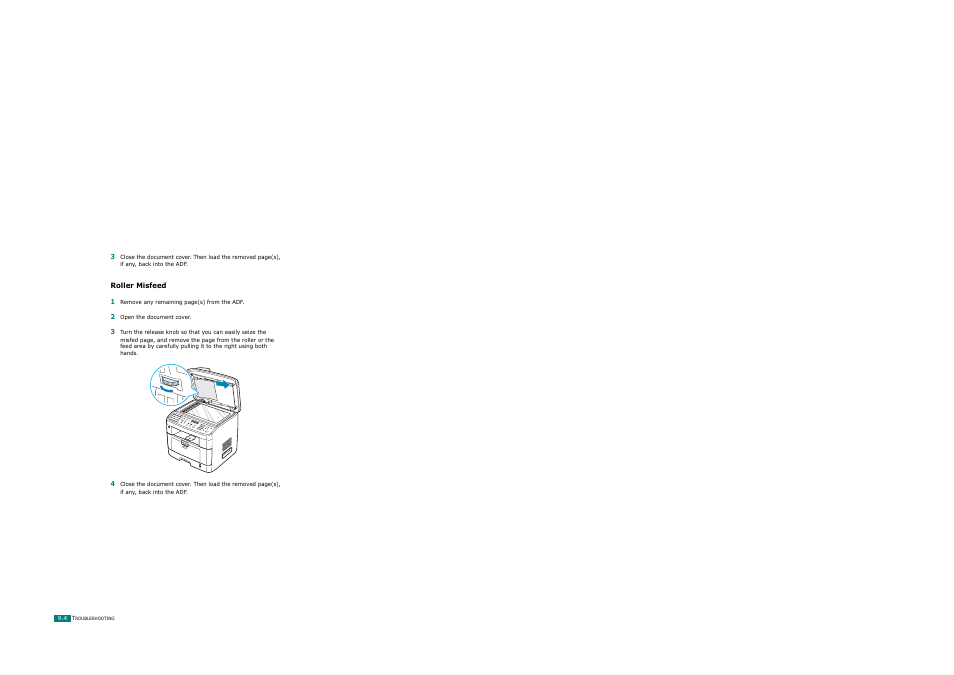 Roller misfeed | Ricoh AC122 User Manual | Page 207 / 278