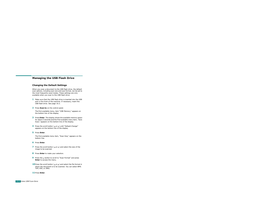 Managing the usb flash drive, Changing the default settings | Ricoh AC122 User Manual | Page 239 / 278