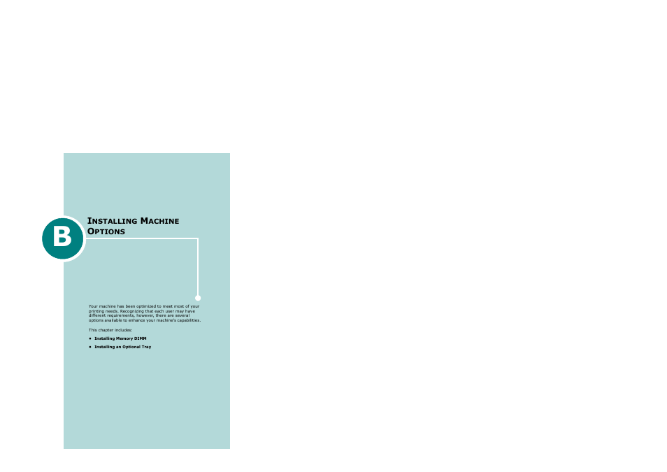 B installing machine options, Appendix b | Ricoh AC122 User Manual | Page 254 / 278