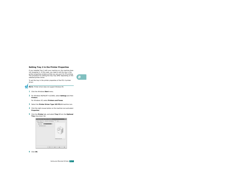 Setting tray 2 in the printer properties | Ricoh AC122 User Manual | Page 260 / 278