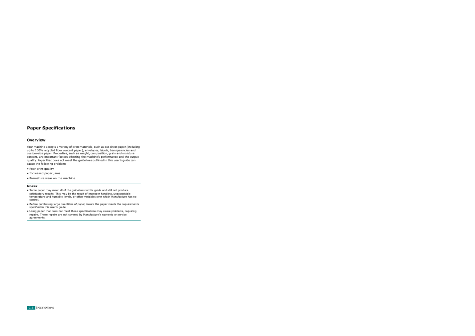 Paper specifications, Overview, See “paper | See “paper specifications | Ricoh AC122 User Manual | Page 267 / 278