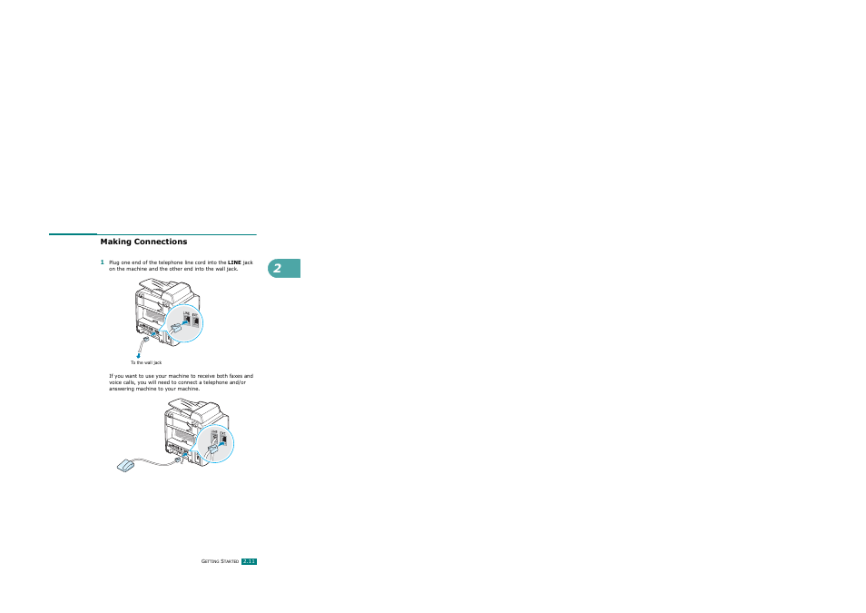 Making connections | Ricoh AC122 User Manual | Page 36 / 278